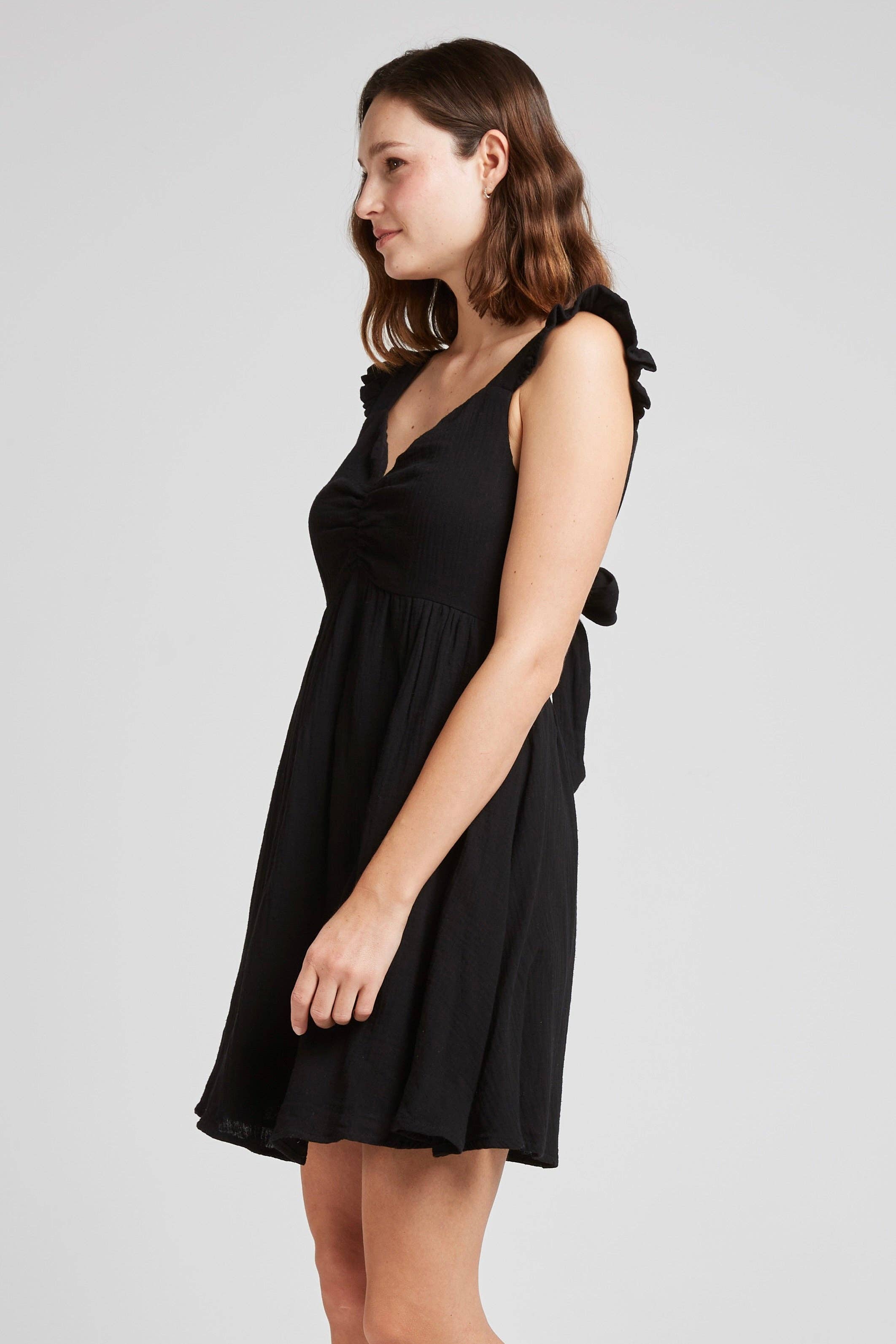 Andy & Lucy - Wholesale Dress - Women's - LILYAN - Ruffled cotton gauze dress3