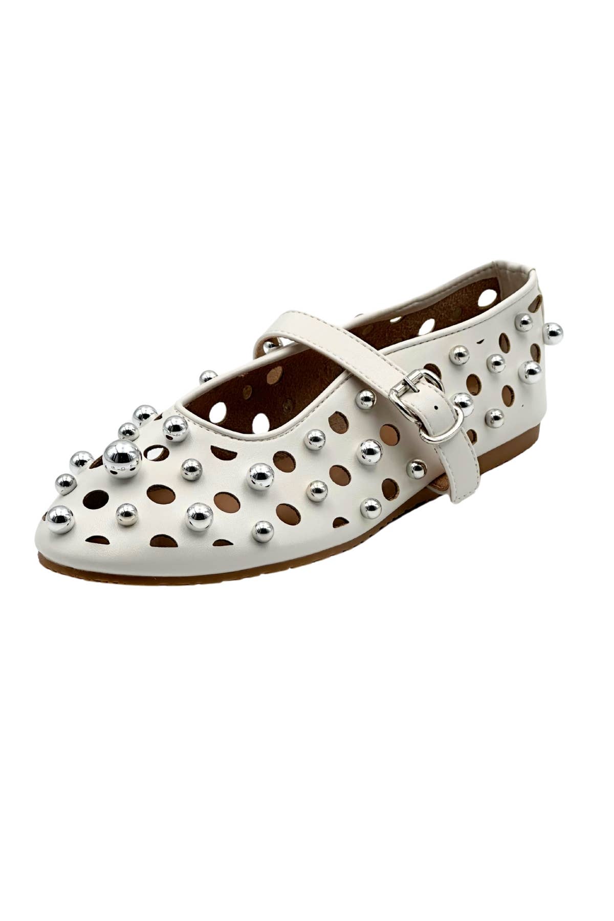 Stephan Paris - Wholesale Flats - Women's - Rock ballerinas with pearl H-1292