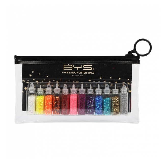 BYS Fiale di Glitter per Viso e Corpo Star Shine 12 pezzi per la vendita all'ingrosso da parte di Beauty Pro