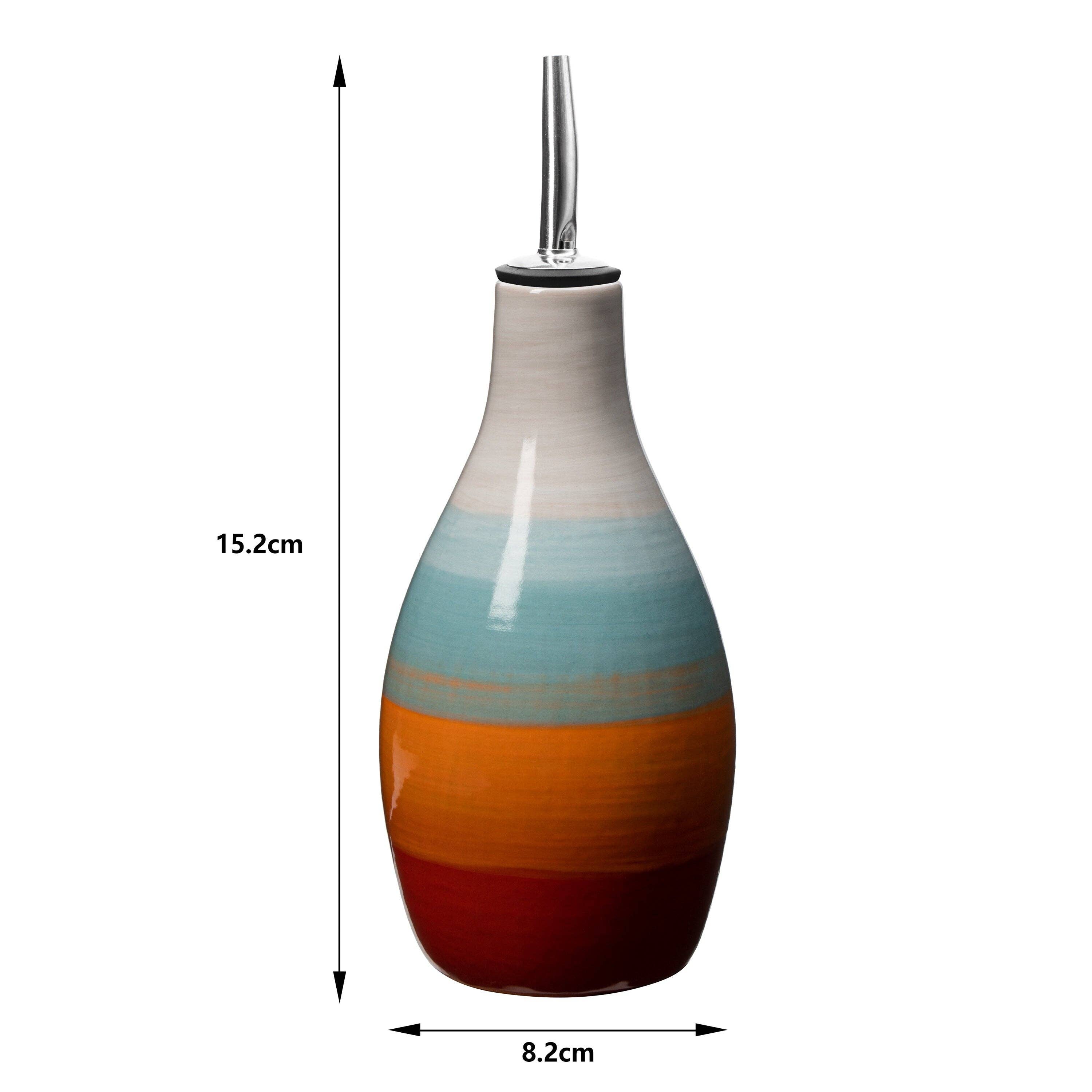 The Wine Savant /  Khen Glassware - Wholesale Oil/Vinegar Dispenser - Cruet Ceramic Olive Oil Dispenser Bottle - 400ml Vinegar4