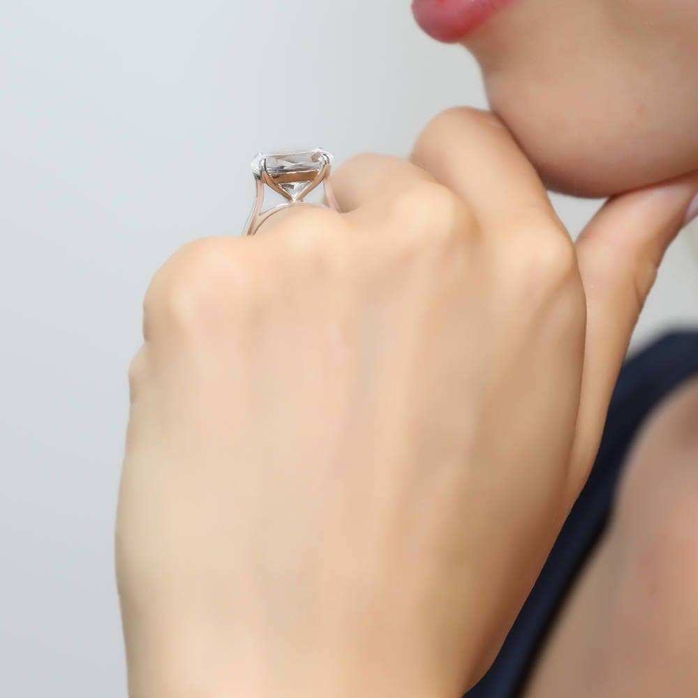 BERRICLE - Vendita all'ingrosso Anelli di fidanzamento - Set di anelli di fidanzamento con solitario in argento sterling e zirconi BERRICLE7