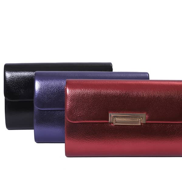 Damer imiteret læder kobling taske aften håndtaske for engroshandel hos Nima Accessories Inc