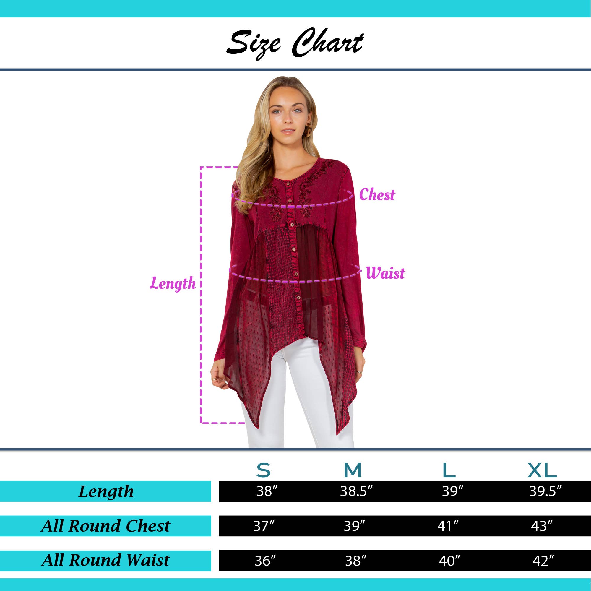 Young Threads - Wholesale Tunic - Women's - Bohemian Rhapsody: Stonewashed Rayon Women Top10
