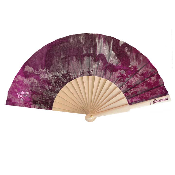 Ventaglio pieghevole Savannah Azaleas per la vendita all'ingrosso da parte di Southern Gothic