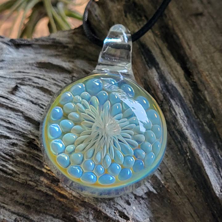 AB Glass Designs - Wholesale Individual Charm/Pendant - Funky Fume Implosion Blown Glass Pendant