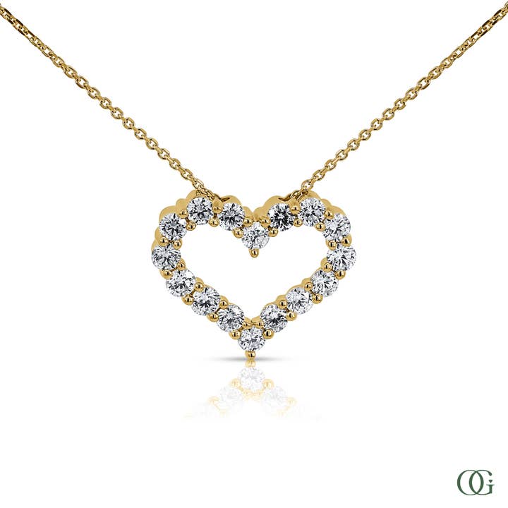 Colgante de Corazón Delicado (1,10 CT) para venta al por mayor de Orchid Gems Fine Jewelry