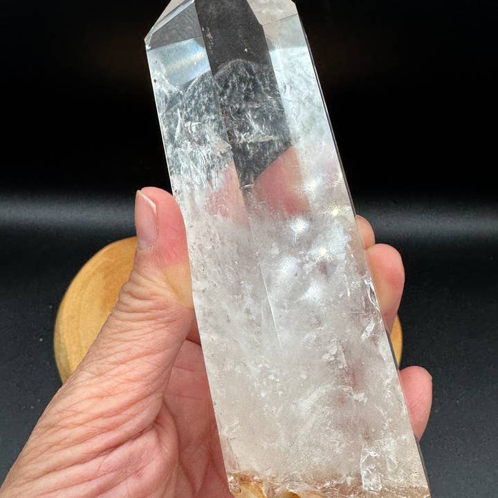 The 7 Directions - Wholesale Spiritual Stone/Crystal - Unique quartz phantom DT on custom stand H2857