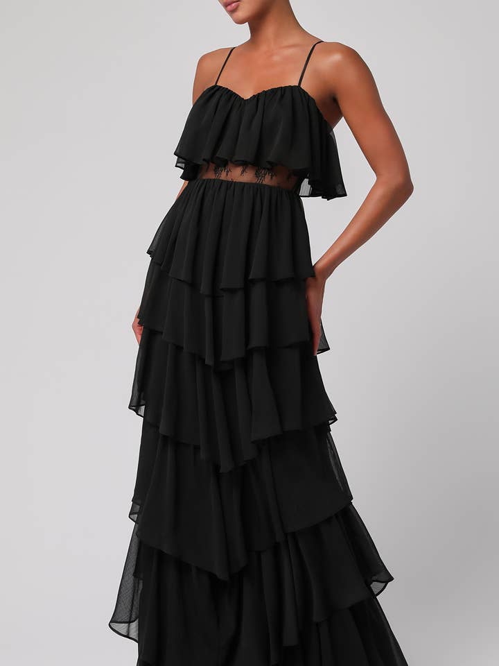 SERAFINA TIERED MAXI DRESS for wholesale by Lulus