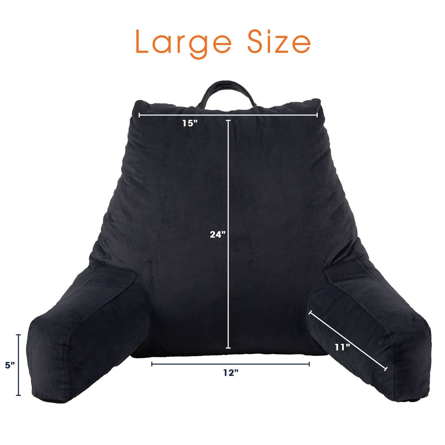 Cheer Collection - Wholesale Chair Cushion - Cheer Collection Backrest Reading Pillow - Plush Fiber Filled TV and Gaming Pillow with Armrest5