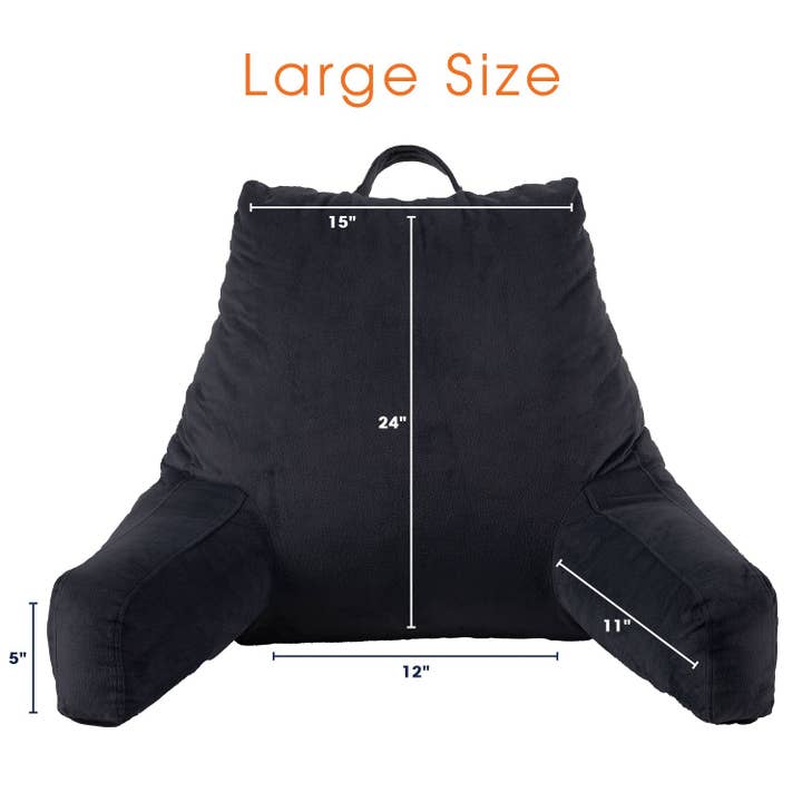 Cheer Collection - Wholesale Chair Cushion - Cheer Collection Backrest Reading Pillow - Plush Fiber Filled TV and Gaming Pillow with Armrest5