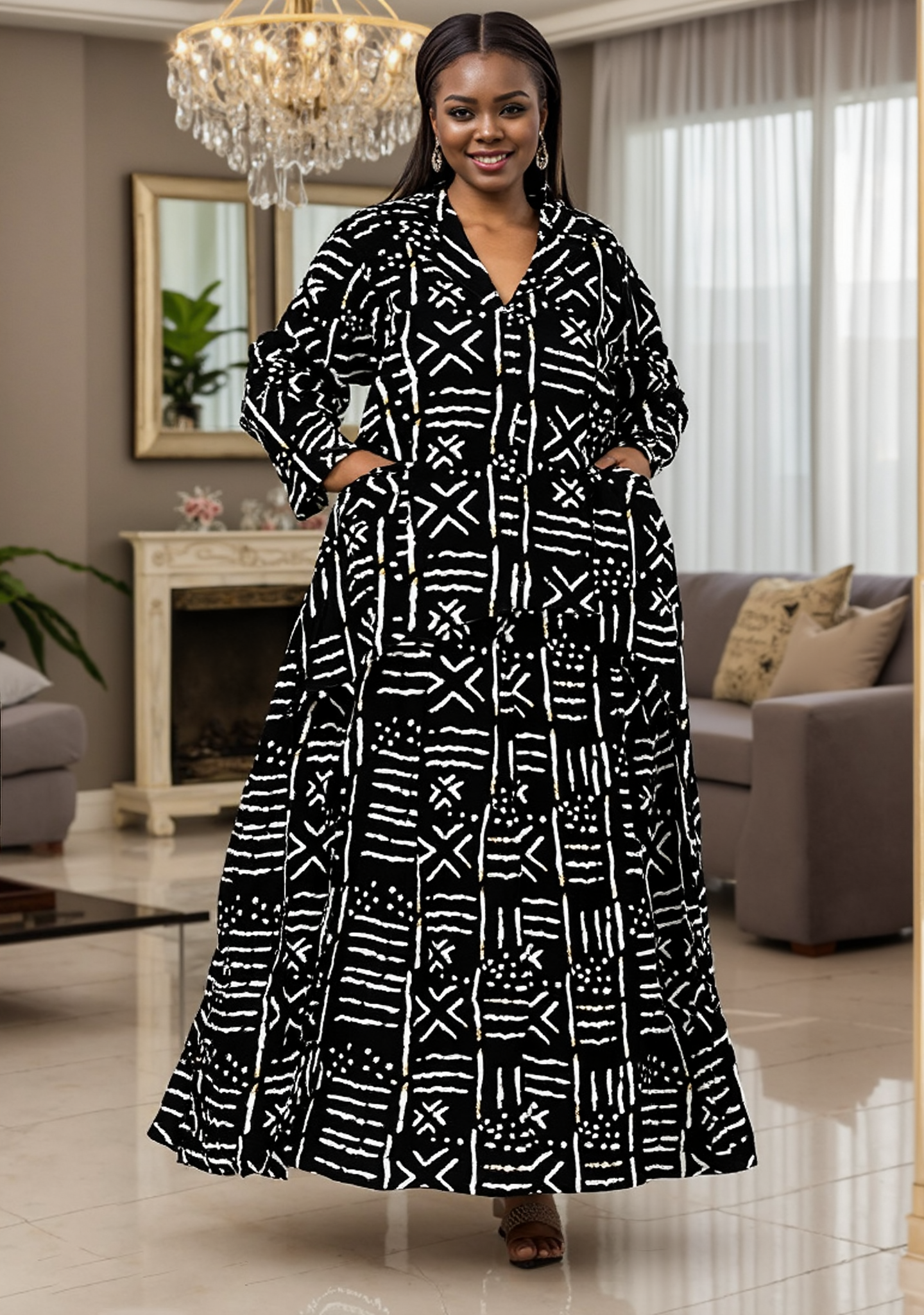 KaraChic - Wholesale Top & Skirt Set - Women's - 7906 P (Skirt Set) - African Print 2pc Top & Skirt Set0