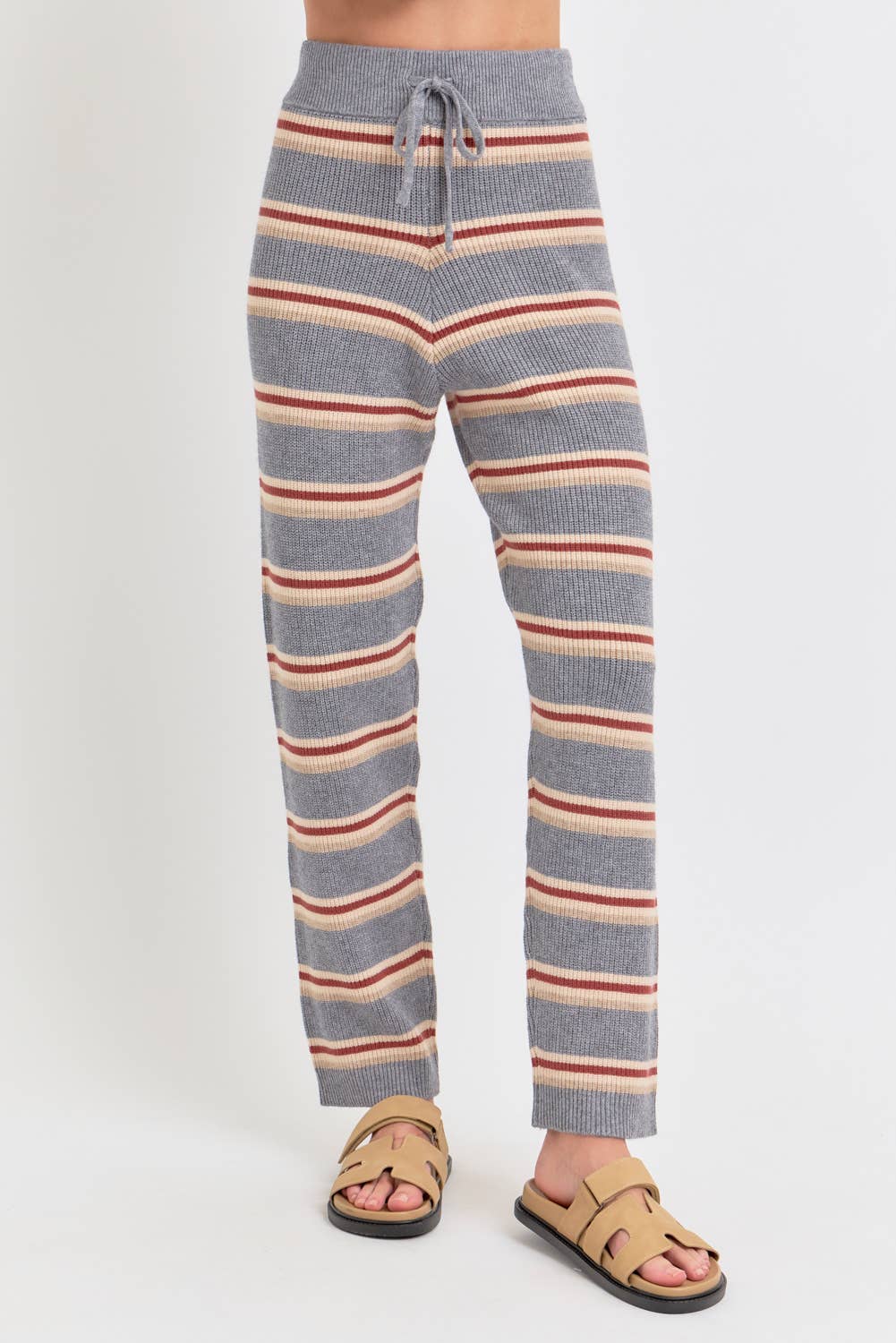 Sweet Lovely by Jen – wholesale Lounge Sweatpants/jogging bottoms – Women's – KNIT STRIPED PULL-ON-PANTS 29