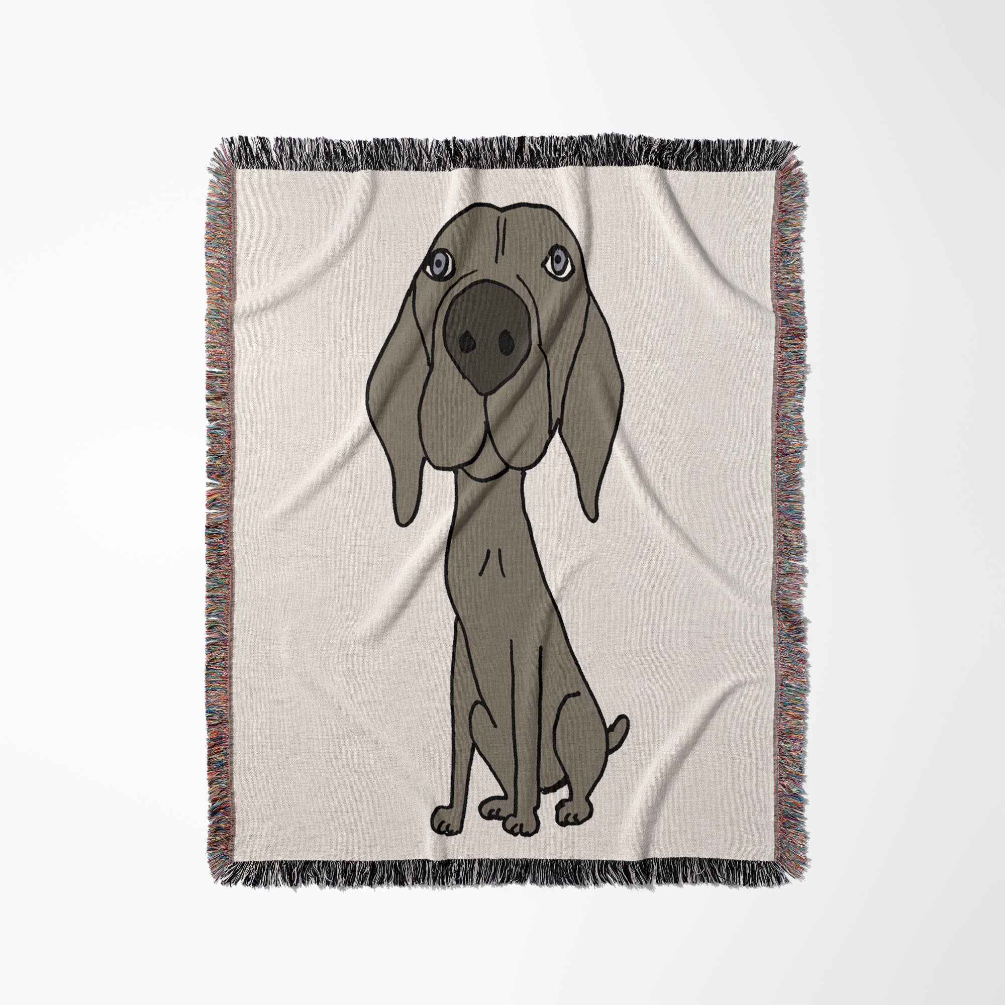3dRose - Wholesale Throw Blanket - 3dRose, Cute Weimaraner Puppy Dog Cartoon, Blanket