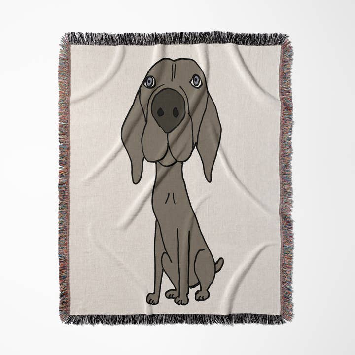 3dRose - Wholesale Throw Blanket - 3dRose, Cute Weimaraner Puppy Dog Cartoon, Blanket0