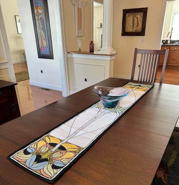 Rennie & Rose – Großhandel Tischläufer – Jugendstil-Tischläufer mit Blumenmuster, Peridot4