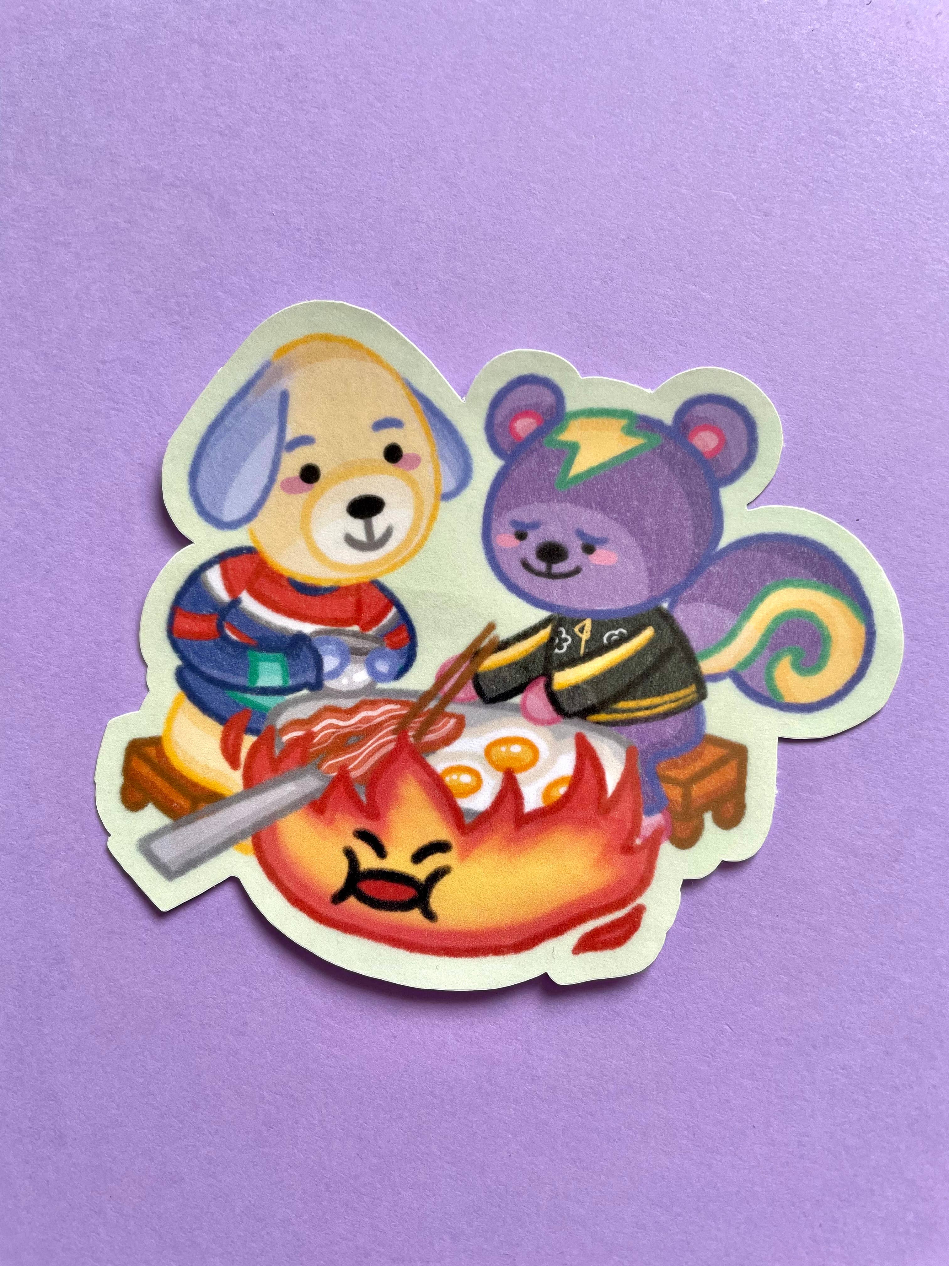 Girafette – wholesale Klistermärke – Calcifer- och Animal Crossing-klistermärke0