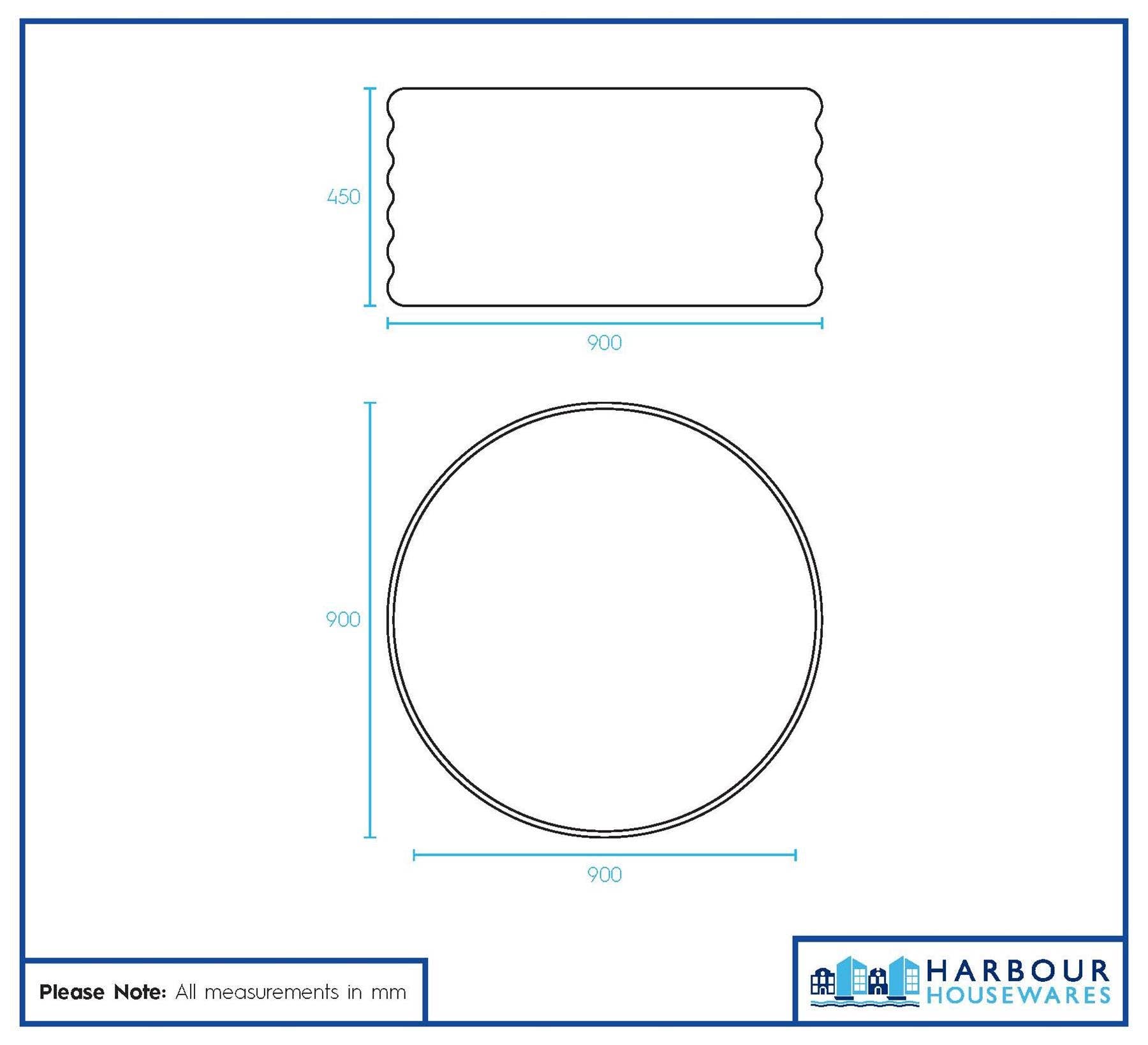 Rinkit Ltd - Venta al por mayor Jardinera - Cama de Jardín Elevada Redonda - 90cm x 45cm - Por Harbour Housewares12