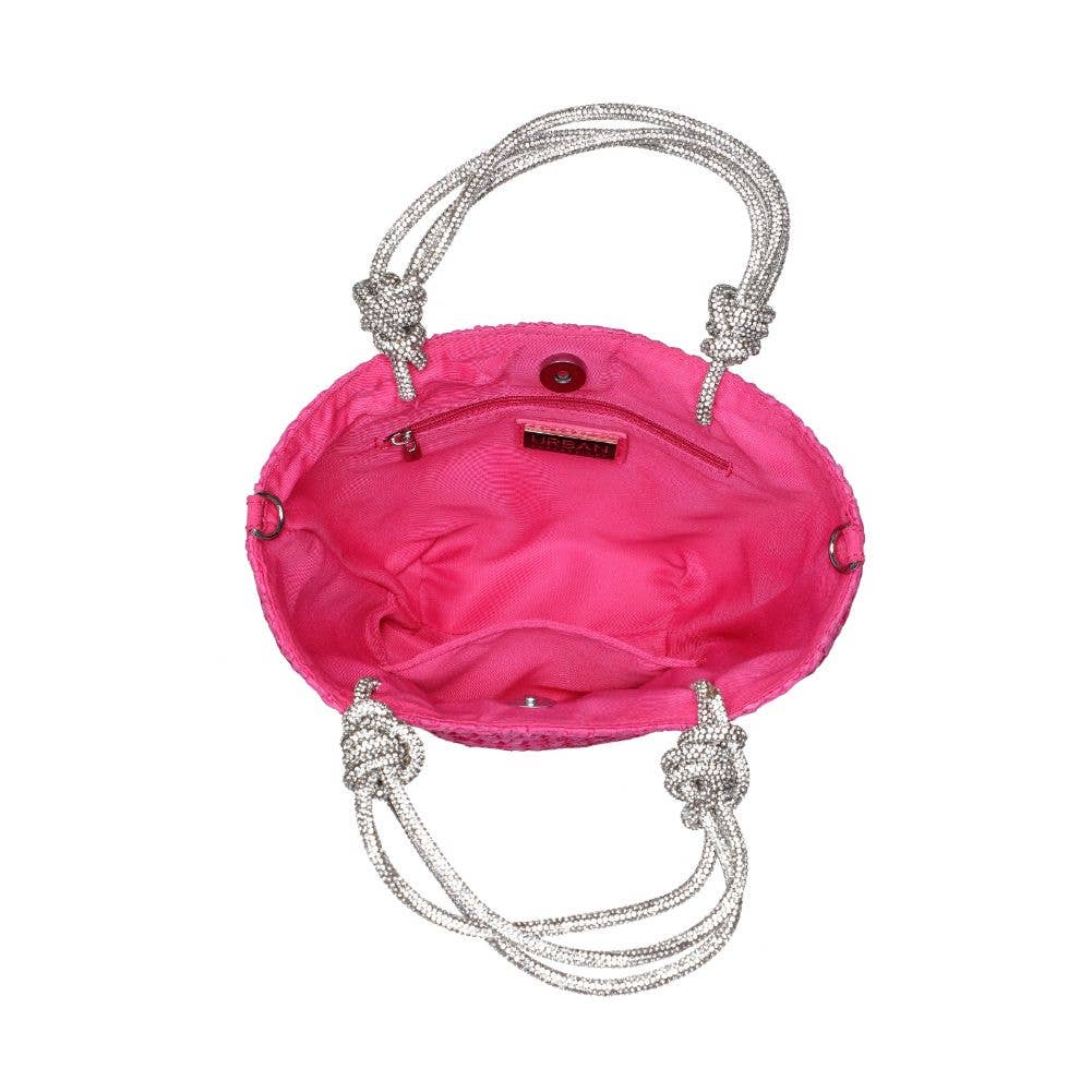 Urban Expressions – wholesale Bärkasse - Dam – Gaia Straw Mini Tote med kristallhandtag6