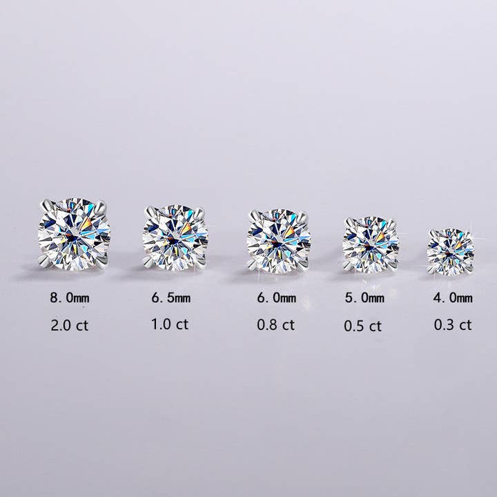 Perimade & Co. LLC - Wholesale Stud/Post Earrings - Color Moissanite Wedding Stud Earring in 925 Sterling Silver4
