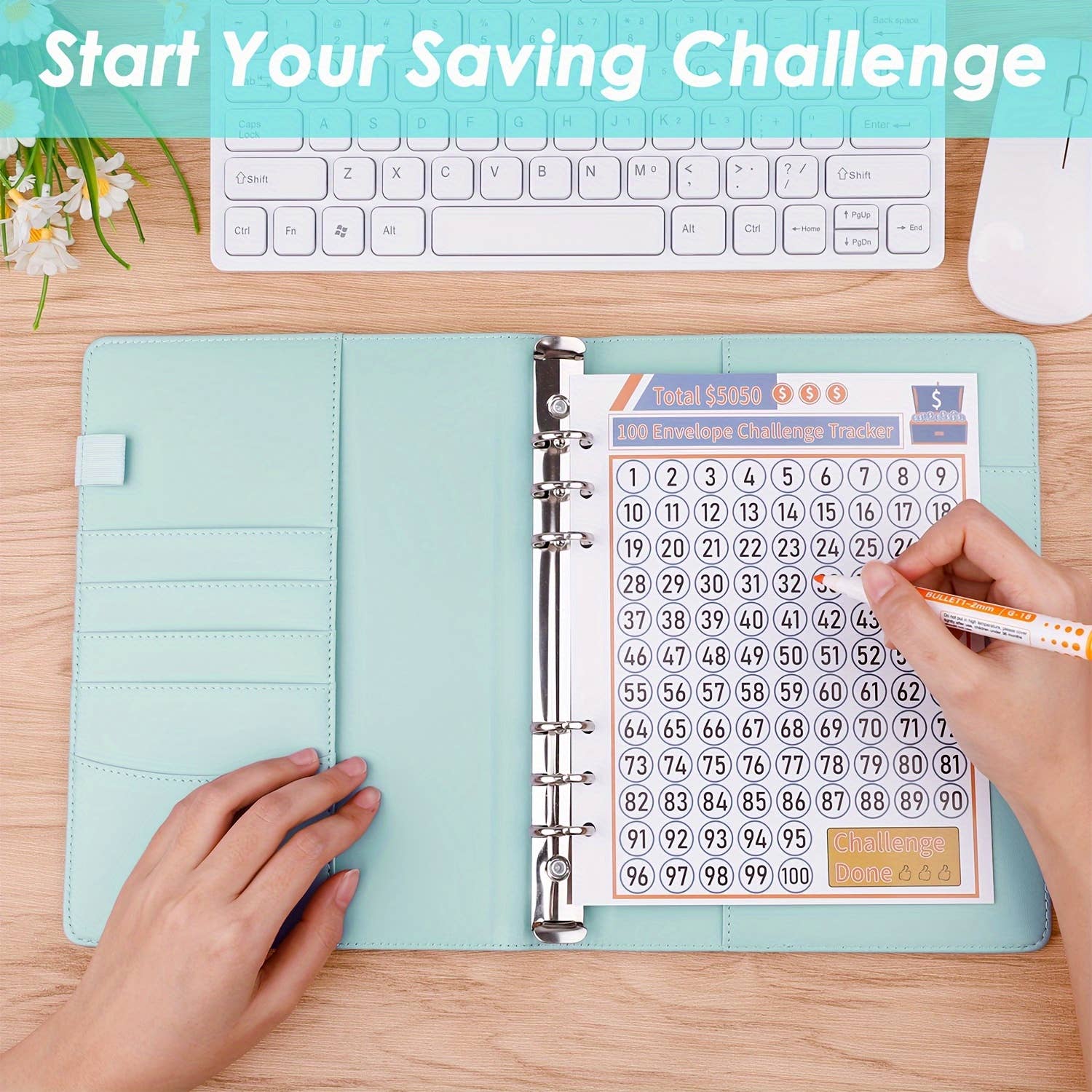 Shop Celino - Wholesale Binder - 100 Money Saving Challenge Envelopes, A5 Binder Inserts0