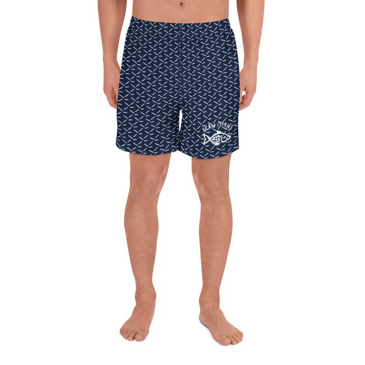 Navy Sketch Athletic Shorts til mænd for engroshandel hos Ikan Island