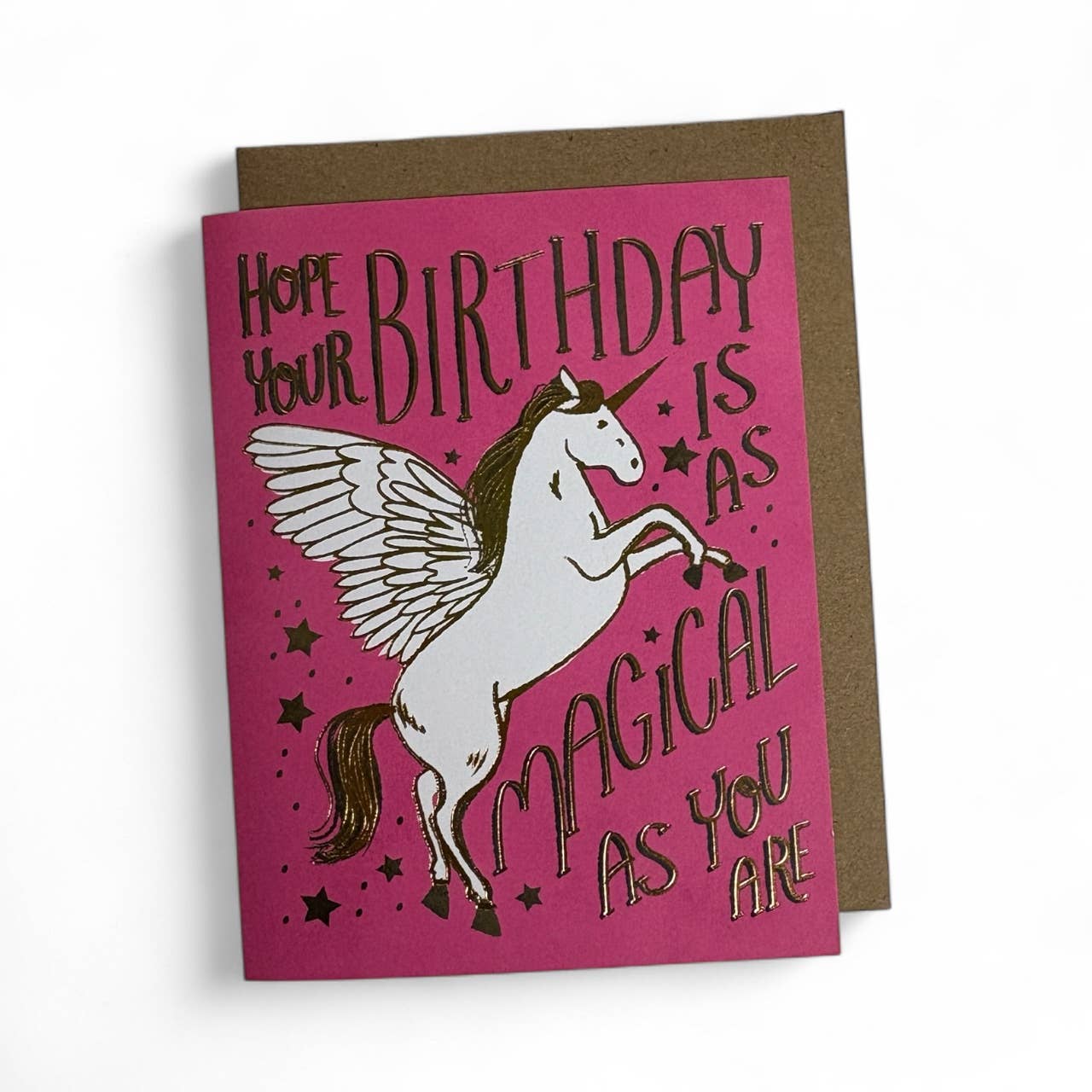 Wild Optimist – wholesale Birthday card – Unicorn Birthday Goldfoil Greeting Card4
