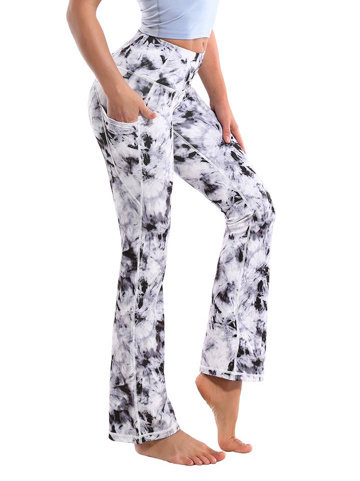Rosa Clothing - Wholesale Athletic Pants - Women's - High Waist Bootcut Yoga Pants Pockets_29″