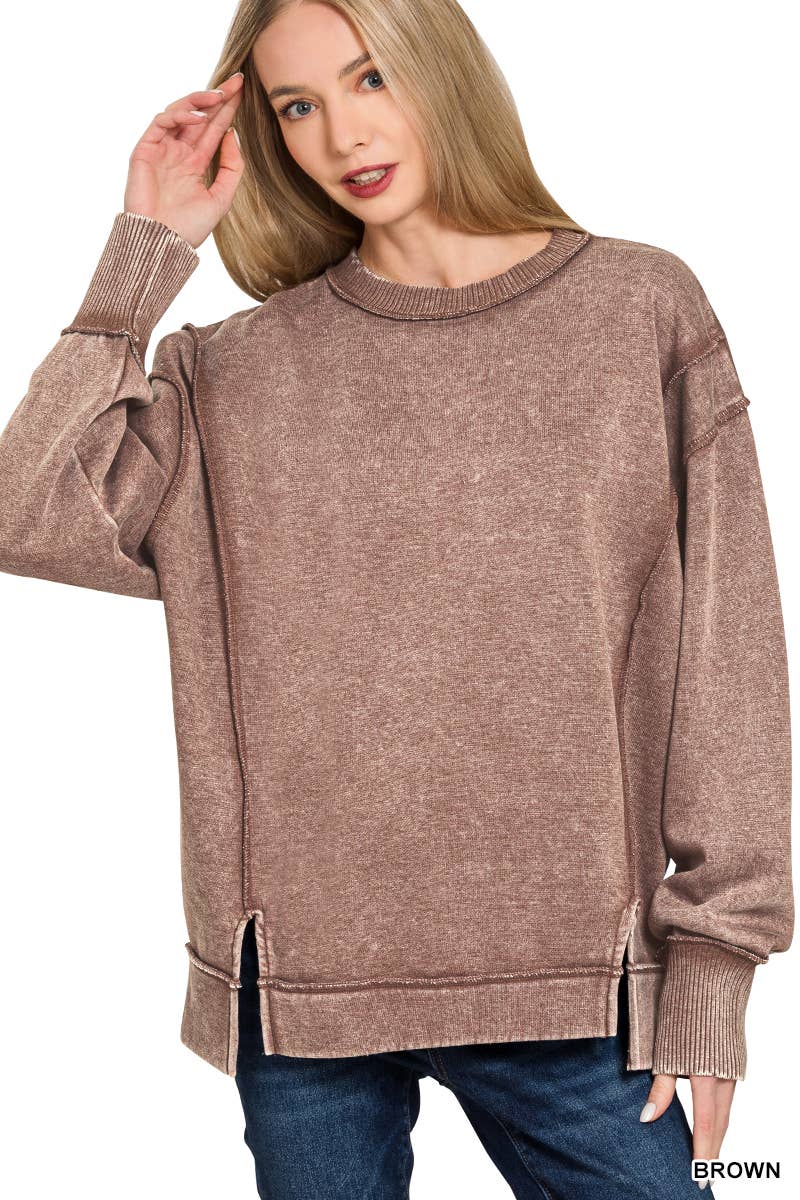 42POPS - Wholesale Sweatshirt - Women's - ',,, Fleece Hi Low Hem Pullover With Pockets16