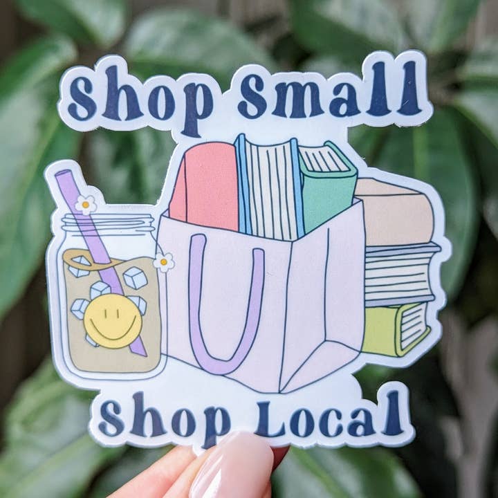 Shop small shop local vinyl sticker, ice coffee, bookstore for wholesale by Moonlit Creations