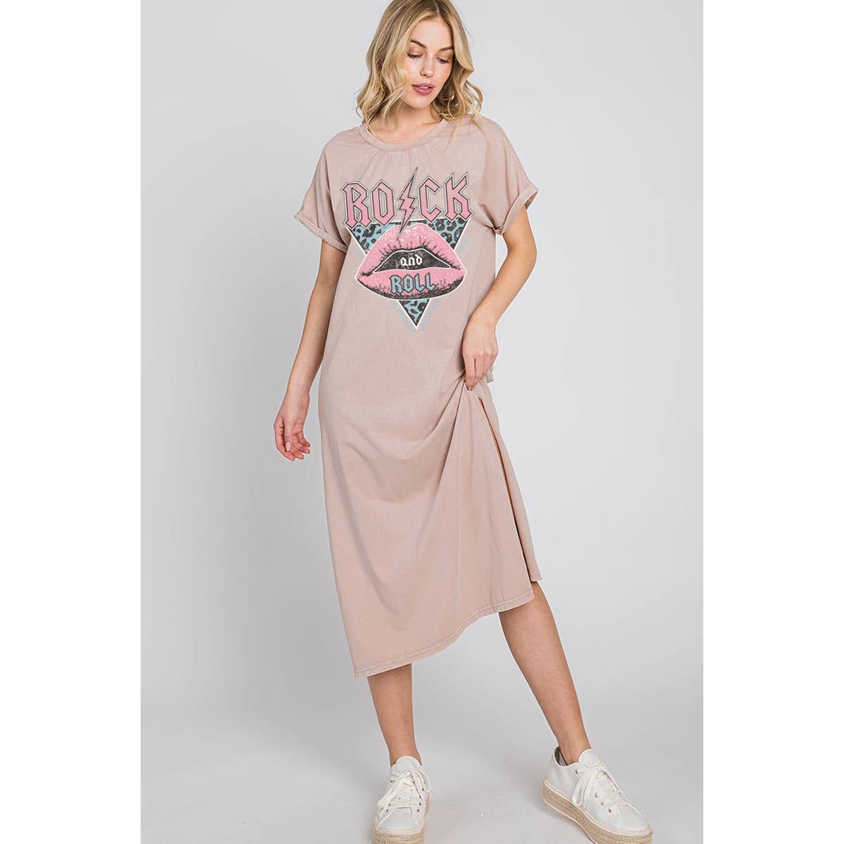 HRTandLUV - Vente Robe – femme - ROBE GRAPHIQUE MINÉRALE À LÈVRES ROCK N ROLL 2