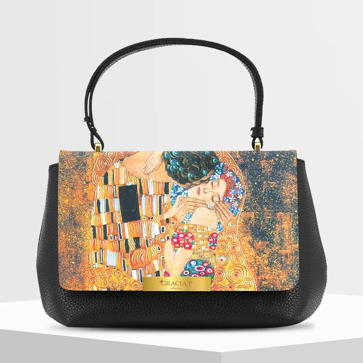 Anto Bag by Gracia P - Made in Italy - Klimt's kiss for wholesale by GLOBALSHOP SRL