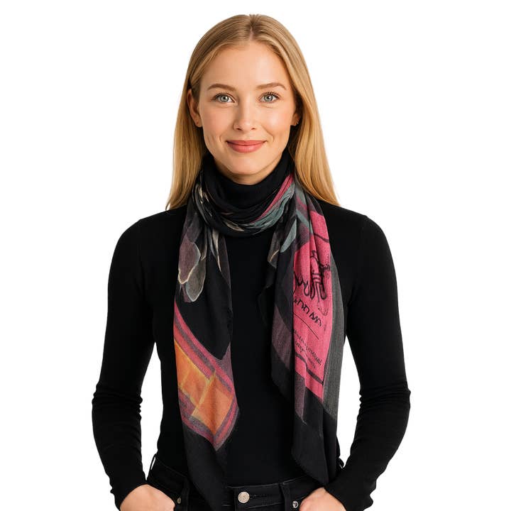 Warhol Bottles Scarf for wholesale by Blue Pacific