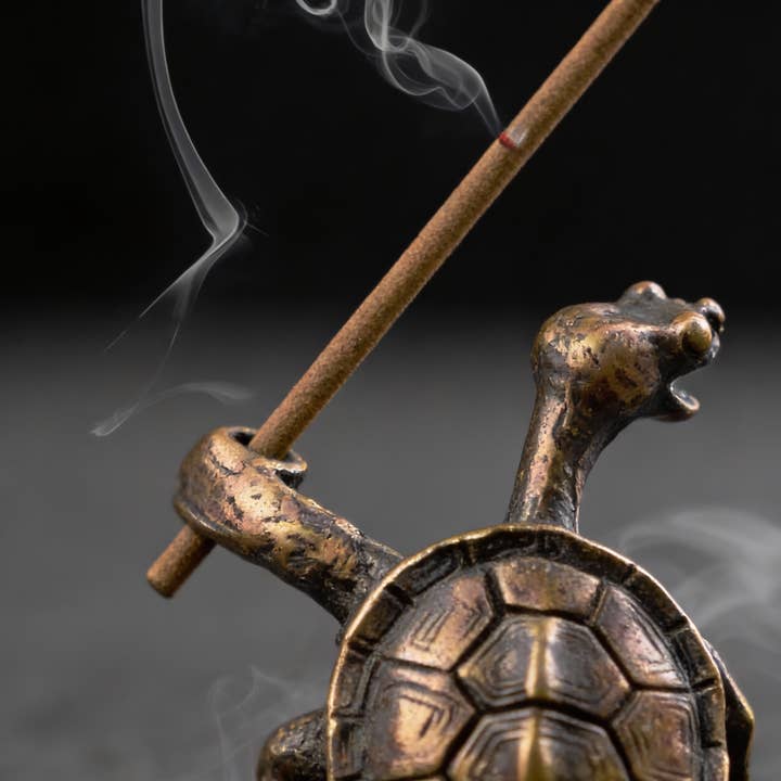 Kiyo Home - Wholesale Incense Holder - Brass Turtle Incense Holder | Incense Holder | Ocean Decor14