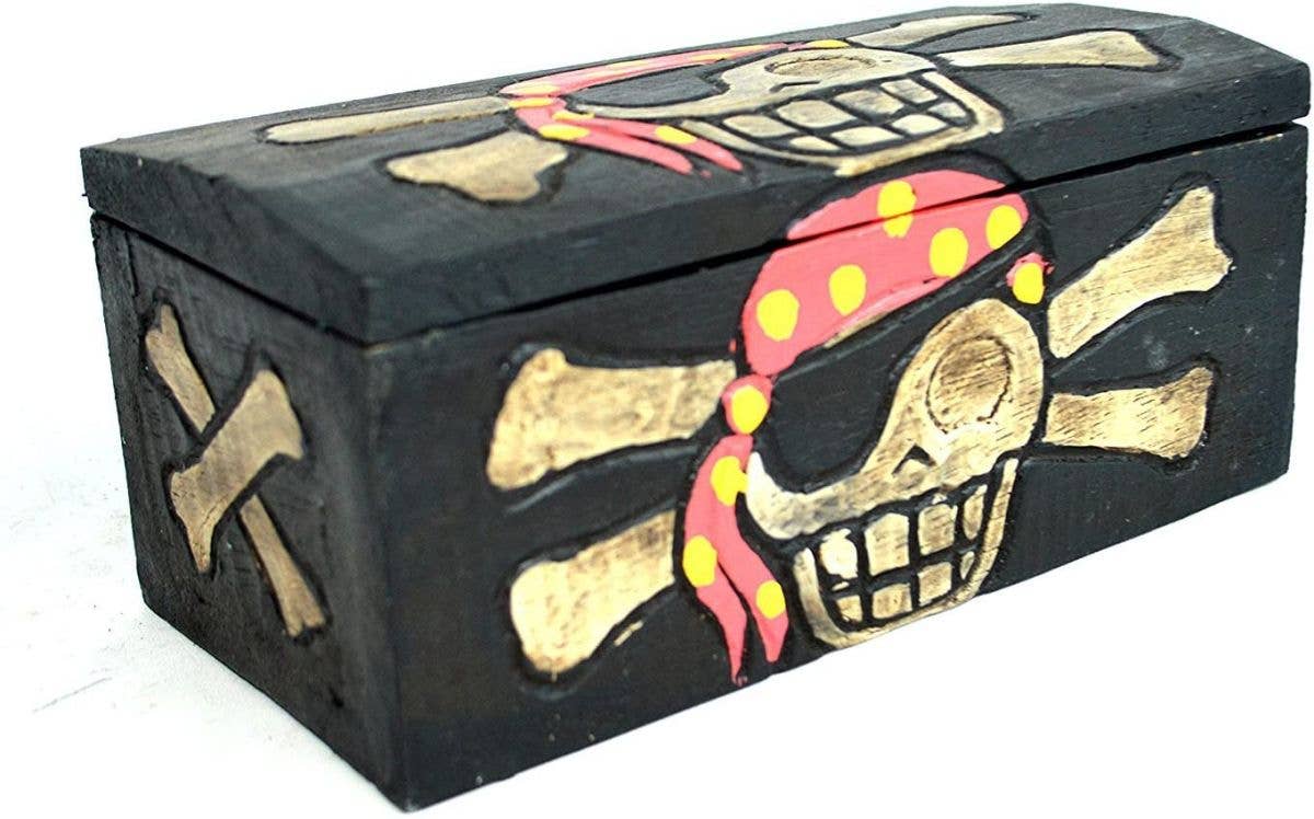 White Elephant - Wholesale Decorative Box -  Pirate Box wood Jewelry 0