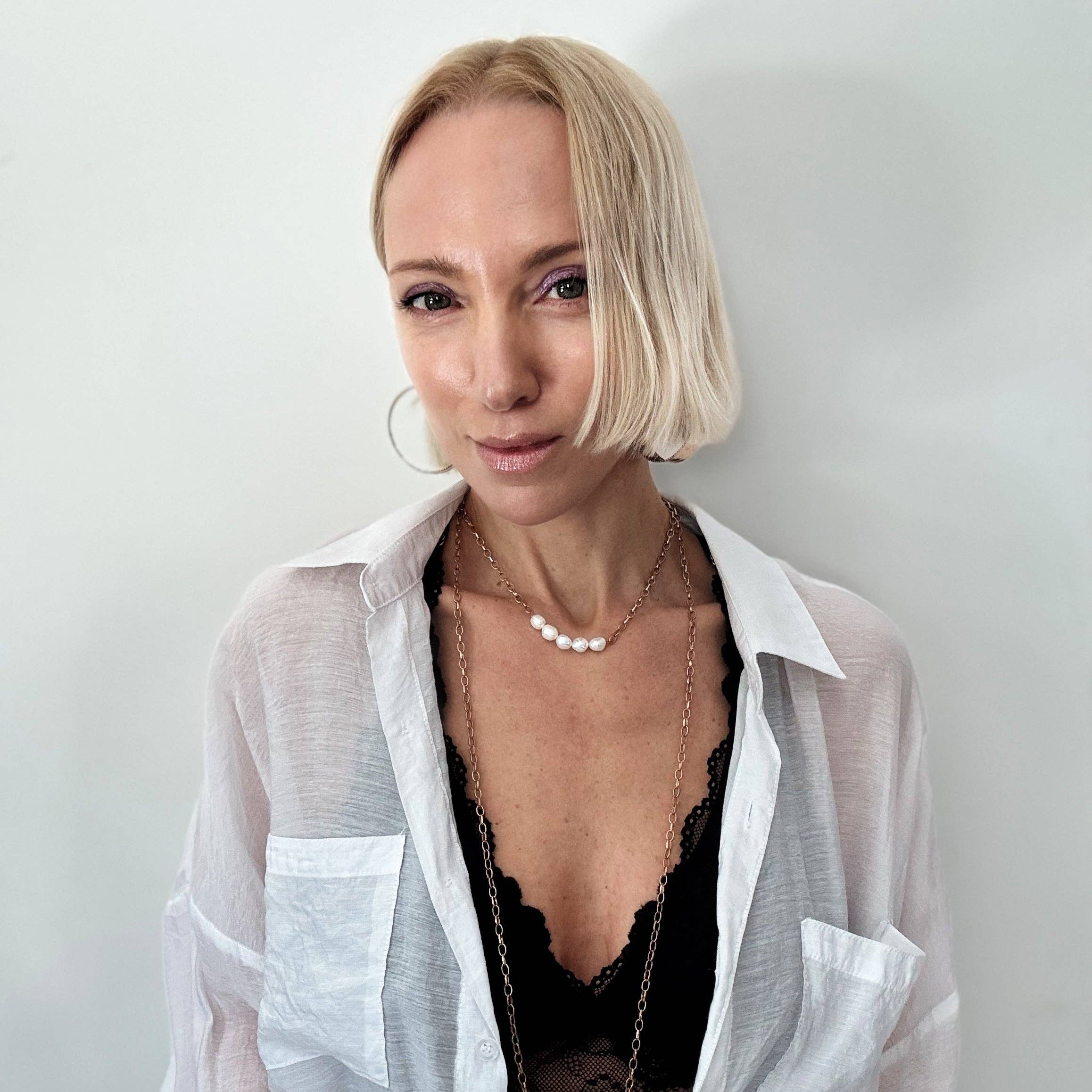 Katia Designs - Wholesale Link & Chain Necklace - Pearl Layering Chain Necklace6