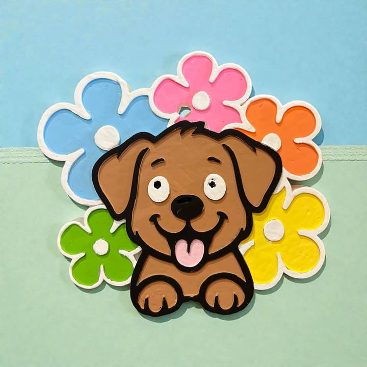 Daisy Pup Freshie for wholesale by Bug and Bean Freshies