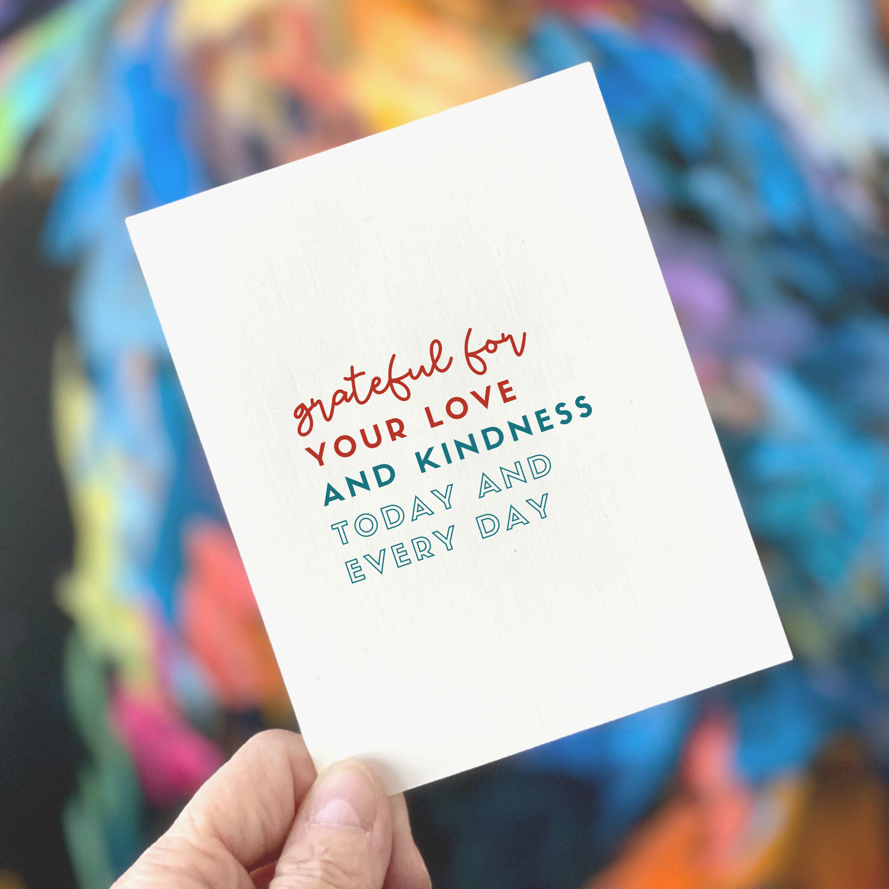 Age-Friendly Vibes - Wholesale Friendship Card - Grateful for Your Love & Kindness,  Friendship Card1
