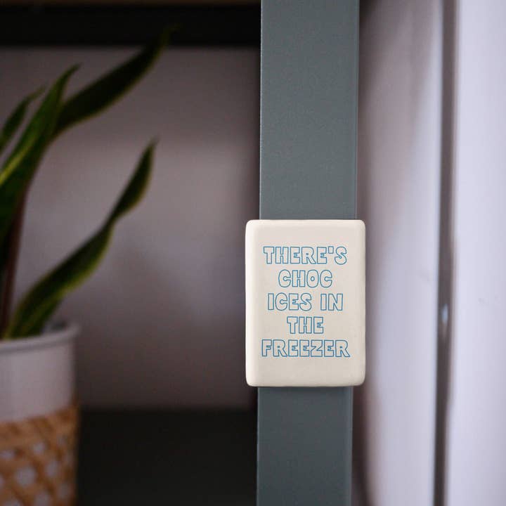 Denim There's Choc Ices In The Freezer | Ceramic Magnet for wholesale on Faire3