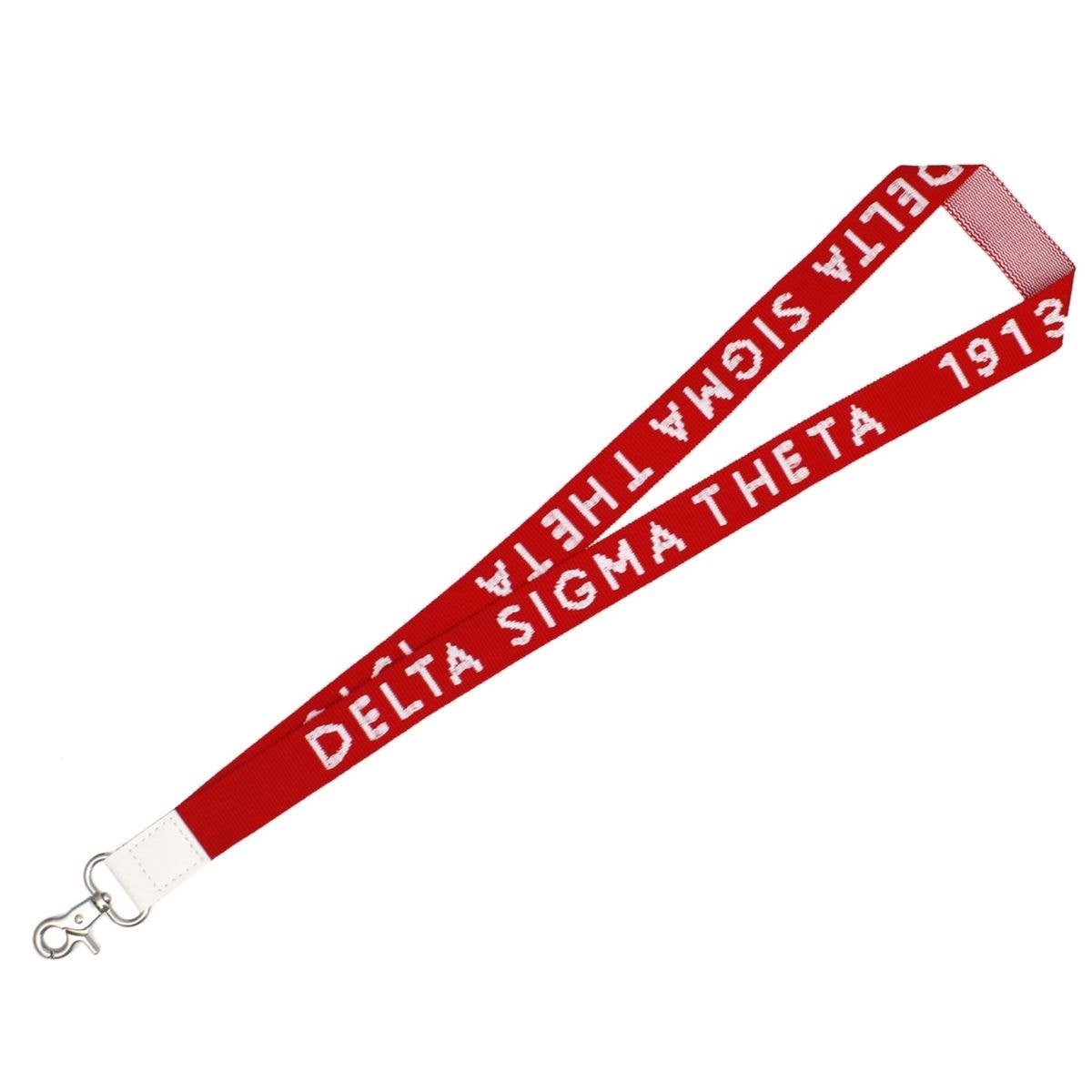 DST Red Canvas Lanyard ID Badge Clip Women for wholesale on Faire1