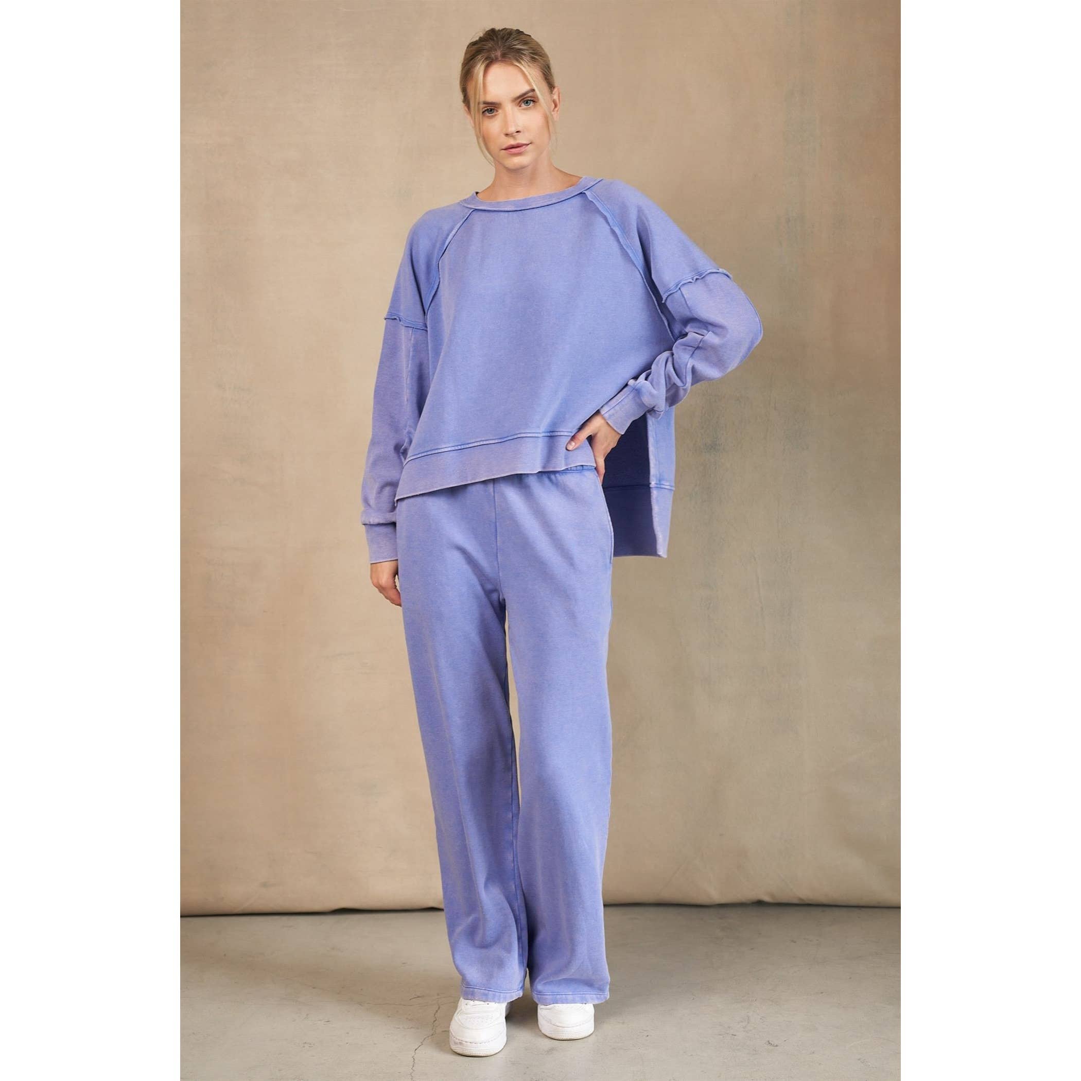 lalamia - Vente Pantalon d'intérieur/de jogging – femme - Pantalon de survêtement en polaire à large ouverture19