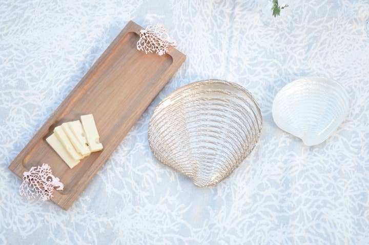 AULICA - Wholesale Decorative Plate/Dish/Bowl - Golden Shell Dish 21X19X2.5Cm