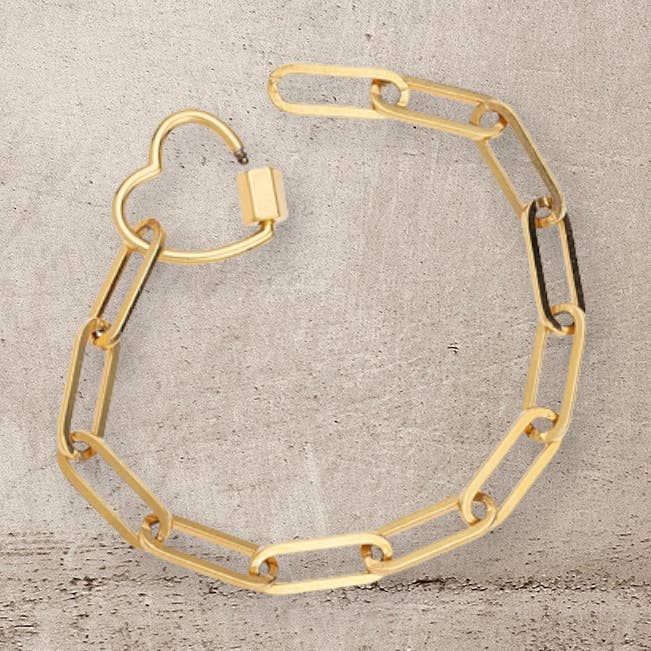Gold Chain Bracelet, Oval Link Bracelet, Rectangle Chain Bra for wholesale by FLEUR
