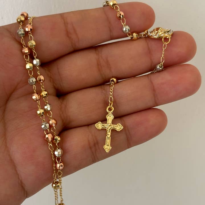 B Jewels By Brit - Wholesale Pendant/Charm Necklace - Tricolor Rosary Necklace3