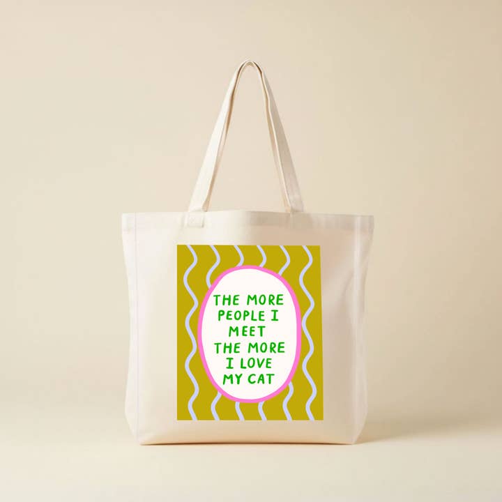 The Paper Tail - Wholesale Tote bag – Unisex - I Love My Cat Tote Bag 1