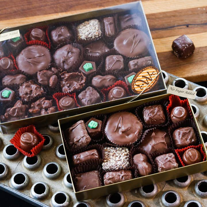 Assorted Boxes of Sugar Free Chocolates for wholesale by Weiser Classic Candy