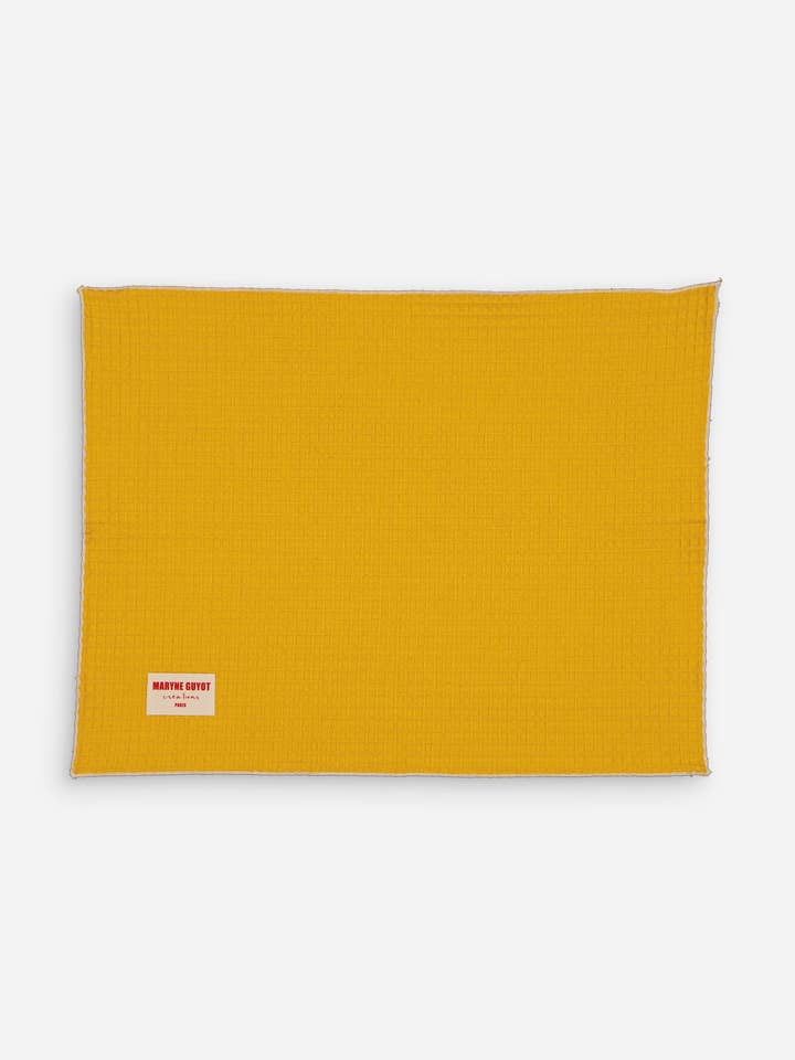 Tovaglietta liscia testurizzata - Waffle alla senape - Set di 2 per la vendita all'ingrosso da parte di Maryne Guyot créations
