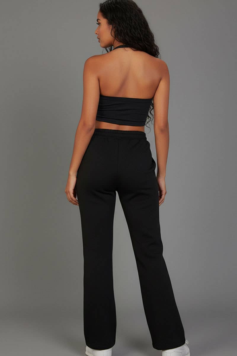 CAPELLA APPAREL – wholesale Mjukis- och joggingbyxor – Dam – Dragsko Waist Slant Pocket Sweatpants2