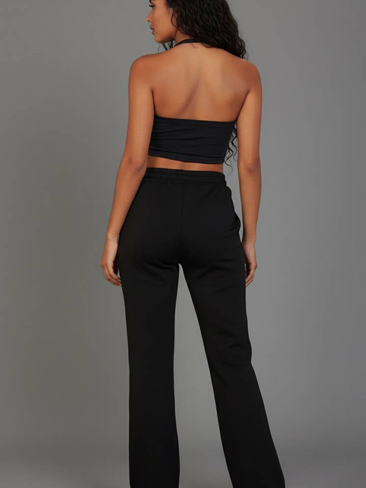 CAPELLA APPAREL – wholesale Mjukis- och joggingbyxor – Dam – Dragsko Waist Slant Pocket Sweatpants2