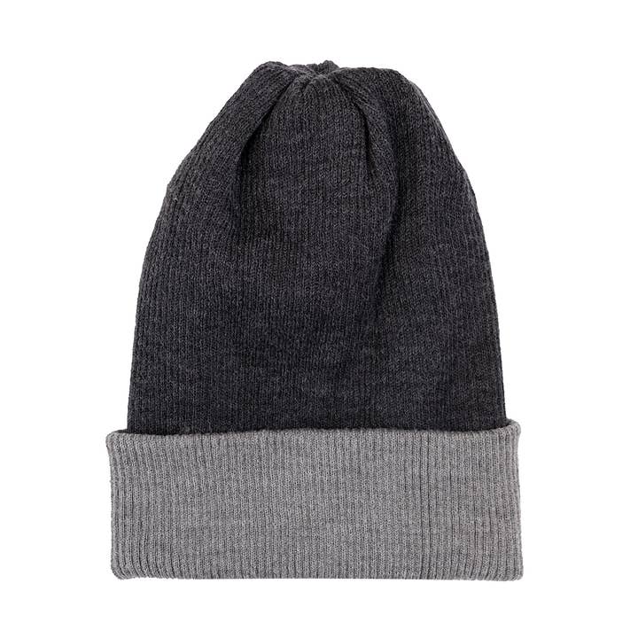 Shupaca Alpaca - Wholesale Beanie - Unisex - Beanie - Rev Rib - Charcoal0