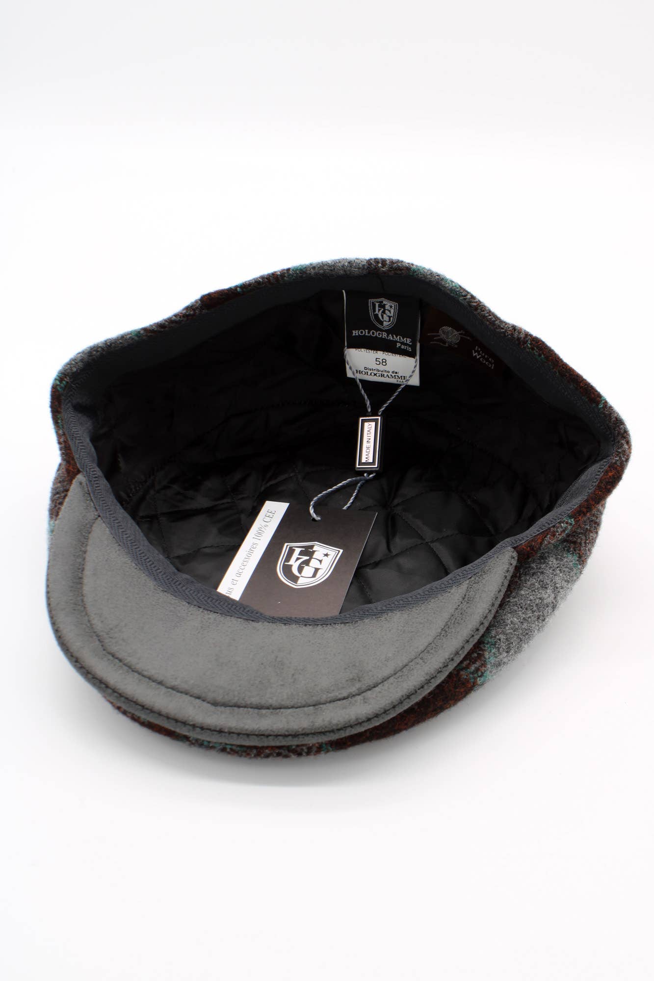 Hologramme Paris – wholesale News boy/school boy hat – Men's – 18223 Wool Cap - Grey3